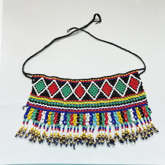 Handcrafted Tribal Beaded Statement Choker - Picture 7 of 8